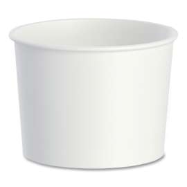 Double Poly Paper Food Container, Squat, White, 16 Oz, 25/pack, 20 Packs/carton