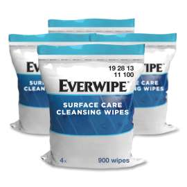 Cleaning and Deodorizing Wipes, 6 x 8, Lemon, 900/Bag, 4 Bags/Carton