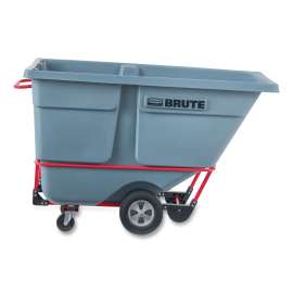DURATILT Frame Tilt Truck, Standard Duty, 1 cu yd, 1,200 lb Capacity, Rotomolded Resin/Leakproof Polyethylene, Gray