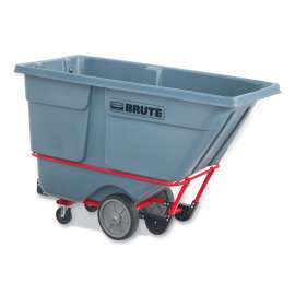 DURATILT Frame Tilt Truck, Heavy Duty, 1 cu yd, 2,100 lb Capacity, Rotomolded Resin/Leakproof Polyethylene, Gray