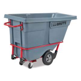 DURATILT Frame Tilt Truck, Standard Duty, 0.5 cu yd, 850 lb Capacity, Rotomolded Resin/Leakproof Polyethylene, Gray