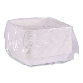 Vanguard Worldview Renewable and Compostable Sugarcane Take-Out Containers, 47 oz, 9 x 9 x 1.5, White, Sugarcane, 200/Carton