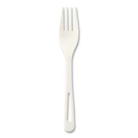 Cutlery Dispenser Refills, Fork, White, 100/Bag, 10 Bags/Carton