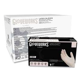 GLOVEWORKS TLF48100 Disposable Gloves, XL, Latex, Powder-Free, Ivory, 14.37 in L