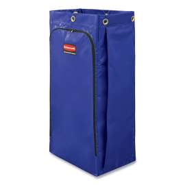Vinyl Cleaning Cart Bag, 34 gal, 10.5" x 17.5" x 33", Blue, 4/Carton