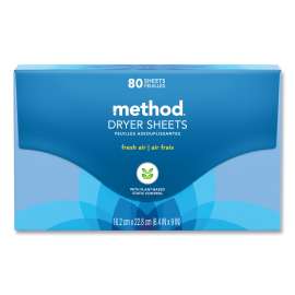 Dryer Sheets, Fresh Air, 80/Box, 6 Boxes/Carton