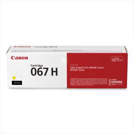 Canon 067 Original High Yield Laser Toner Cartridge, Yellow, 1 Pack, 2350 Pages