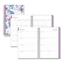 Laila Create-Your-Own Cover Weekly/Monthly Planner, Wildflower Artwork, 8 x 5, Purple/Blue/Pink, 12-Month (Jan-Dec): 2023