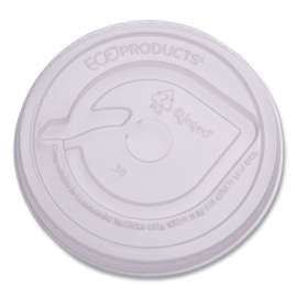 GreenStripe Renewable and Compost Cold Cup Flat Lids, Fits 9 oz to 24 oz Cups, Clear, 100/Pack, 10 Packs/Carton