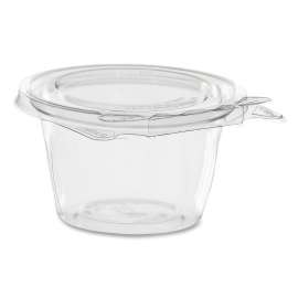 SafeSeal Tamper-Resistant, Tamper Evident Bowls, Flat Lid, 8 oz, 4.6 x 8.84 x 2.49, Clear, Plastic, 272/Carton