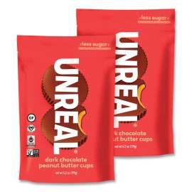 Dark Chocolate Peanut Butter Cups, 4.2 oz Bag, 2/Carton, Ships in 1-3 Business Days