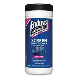 Antistatic Cleaning Wipes, Premoistened, 5 x 7, Clean Scent, 70/Canister