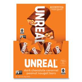 Dark Chocolate Caramel Peanut Nougat Bars, 0.67 oz Individually Wrapped, 40/Pack, Ships in 1-3 Business Days