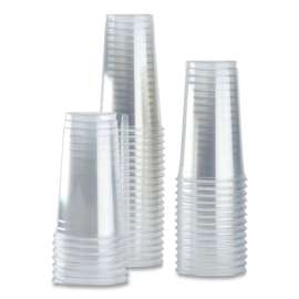 PET Plastic Cups, 32 oz, Clear, 300/Carton