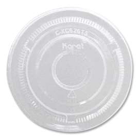 PET Lids, 12 oz to 24 oz Cold Cups, No Hole Flat Lid, Clear, 1,000/Carton