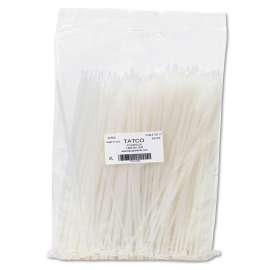 Nylon Cable Ties, 11 x 0.19, 50 lb, Natural, 500/Pack