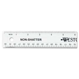 Non-Shatter Flexible Ruler, Standard/Metric, 12" Long, Plastic, Clear