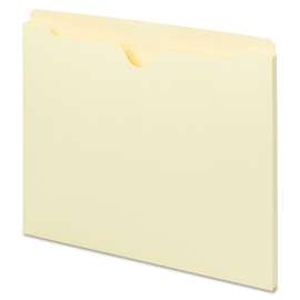 Deluxe Manila File Jackets with Reinforced Tabs, Straight Tab, Letter Size, Manila, 100/Box