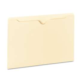 Deluxe Manila File Jackets with Reinforced Tabs, Straight Tab, Legal Size, Manila, 100/Box