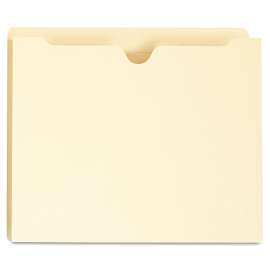 Deluxe Manila File Jackets with Reinforced Tabs, Straight Tab, Letter Size, Manila, 50/Box