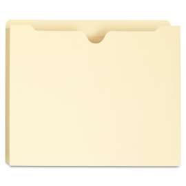 Deluxe Manila File Jackets with Reinforced Tabs, Straight Tab, Letter Size, Manila, 50/Box