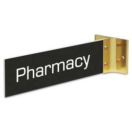 Custom Engraved Hallway Sign, 8, x 2 Gold Holder