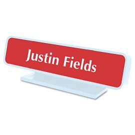 Architectural Desk Sign with Name Plate, 9 x 1.75, Gray, Radius Edge
