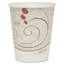 Paper Hot Cups in Symphony Design, 10 oz, Beige, 50/Pack