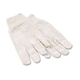 8 oz Cotton Canvas Gloves, Large, 12 Pairs