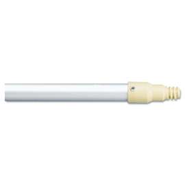 Aluminum Threaded Plastic-Tip Broom/Sweep Handle, 1" dia x 57", Gray