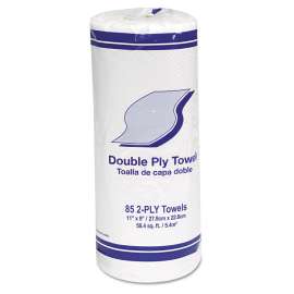 Kitchen Roll Towel, 2-Ply, 11 x 9, White, 85 Sheets/Roll, 30 Rolls/Carton