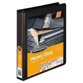 Heavy-Duty D-Ring View Binder with Extra-Durable Hinge, 3 Rings, 1" Capacity, 11 x 8.5, Black
