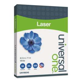 Deluxe Laser Paper, 98 Bright, 24lb, 8.5 x 11, White, 500/Ream