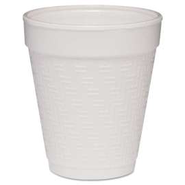 Small Foam Drink Cup, 8 oz, White with Greek Key Design,  25/Bag, 40 Bags/Carton