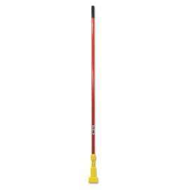 Gripper Fiberglass Mop Handle, 1" dia x 60", Red/Yellow