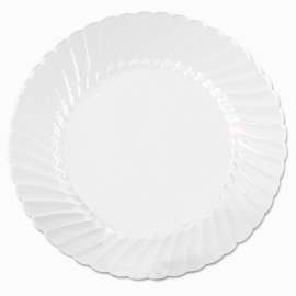 Classicware Plates, Plastic, 10.25 in, Clear, 18/Bag, 8 Bag/Carton