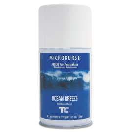 TC Microburst 9000 Air Freshener Refill, Ocean Breeze, 5.3 oz Aerosol, 4/Carton