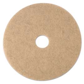 Ultra High-Speed Natural Blend Floor Burnishing Pads 3500, 21" Dia., Tan, 5/CT