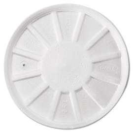 Vented Foam Lids, 8 oz to 60 oz Cups, White, 50/Pack, 10 Packs/Carton