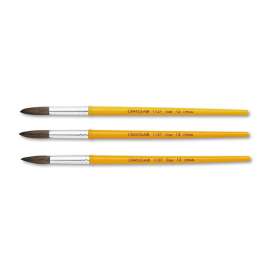 Watercolor Brush Set, Size 12, Camel-Hair Blend, Round Profile, 3/Pack