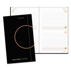 Plan. Write. Remember. Planning Notebook Two Days Per Page , 8.25 x 5, Black Cover, Undated