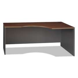 Series C Collection Corner Desk Module, Right, 71.13" x 35.5" x 29.88", Hansen Cherry/Graphite Gray