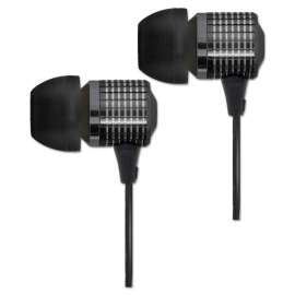 Earbuds with Microphone, 4 ft Cord, Black