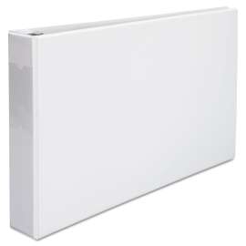 Ledger-Size Round Ring Binder with Label Holder, 3 Rings, 2" Capacity, 11 x 17, White