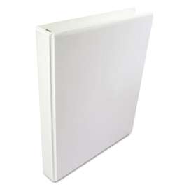 A4 International Round Ring View Binder, 4 Rings, 1" Capacity, 11.63 x 8.13, White