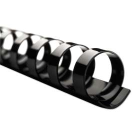 CombBind Standard Spines, 5/8" Diameter, 130 Sheet Capacity, Black, 100/Box