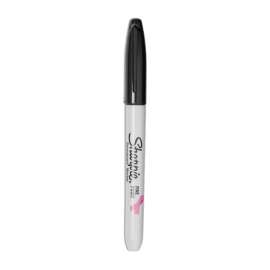 Fine Tip Permanent Marker, Fine Bullet Tip, Black, 2/Pack