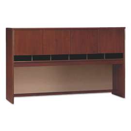 Series C Collection 4 Door 72W Hutch, Box 2 of 2, 71.13w x 15.38d x 43.13h, Hansen Cherry/Graphite Gray