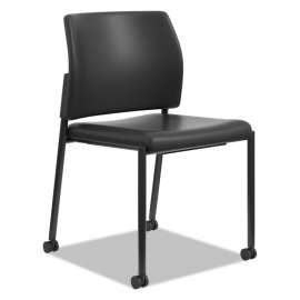 HON Solve Series ReActiv Back Task Chair, Supports Up to 300 lb, 18" to 23" Seat Height, Midnight Seat, Charcoal Back, Black Base