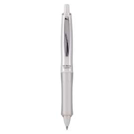 Dr. Grip PureWhite Retractable Ballpoint Pen, 1mm, Black Ink, White/Crystal Barrel